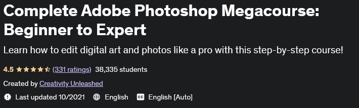 Complete Adobe Photoshop Megacourse: Beginner to Expert