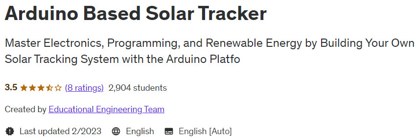 Arduino Based Solar Tracker