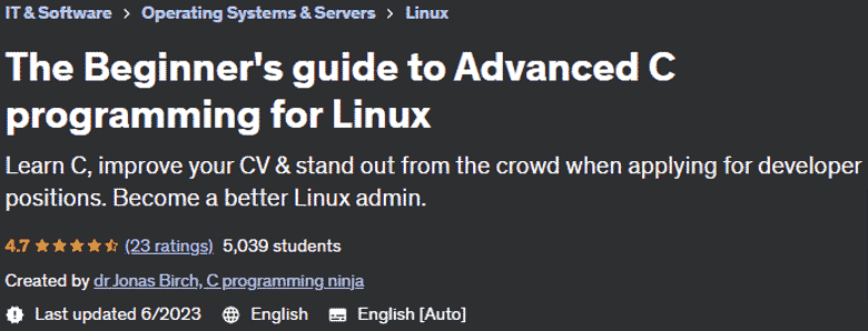 The Beginner's guide to Advanced C programming for Linux