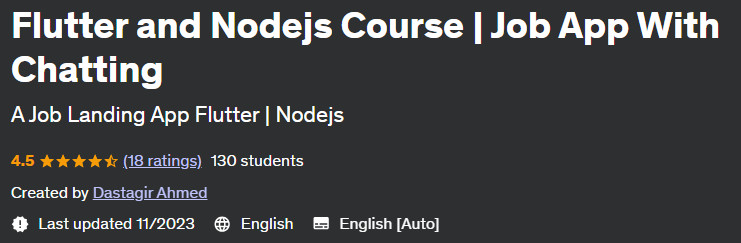 Flutter and Nodejs Course  Job App With Chatting