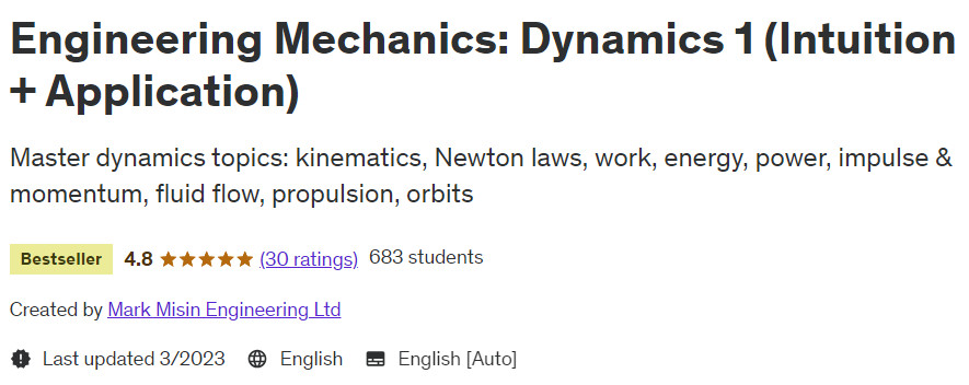 Engineering Mechanics: Dynamics 1 (Intuition + Application)