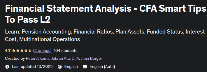 Financial Statement Analysis - CFA Smart Tips To Pass L2