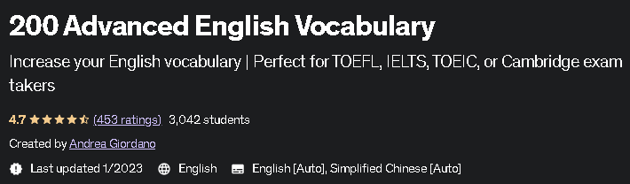 200 Advanced English Vocabulary