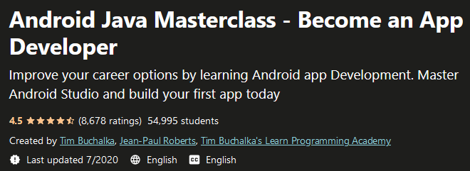 Android Java Masterclass - Become an App Developer