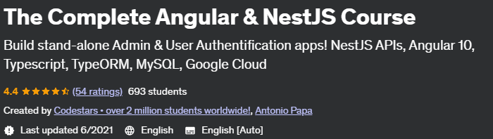 The Complete Angular & NestJS Course