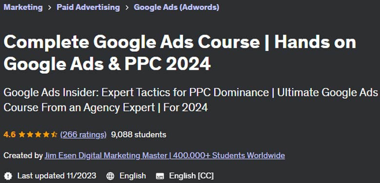 Complete Google Ads Course |  Hands on Google Ads & PPC 2024