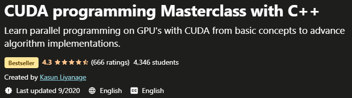 CUDA programming Masterclass with Cpp