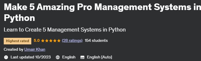 Make 5 Amazing Pro Management Systems in Python