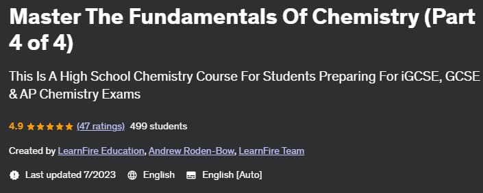 Master The Fundamentals Of Chemistry (Part 4 of 4)