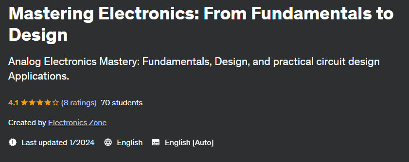 Mastering Electronics: From Fundamentals to Design