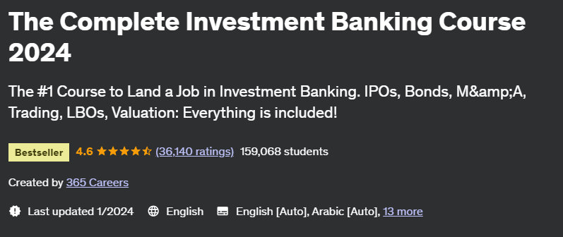 The Complete Investment Banking Course 2024