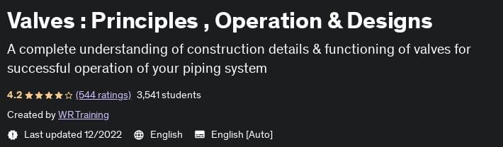 Valves: Principles, Operation & Designs