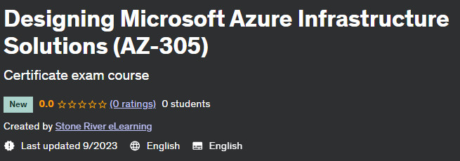 Designing Microsoft Azure Infrastructure Solutions (AZ-305)