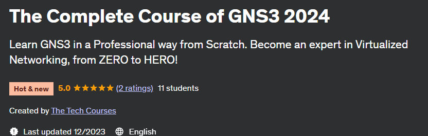 The Complete Course of GNS3 2024