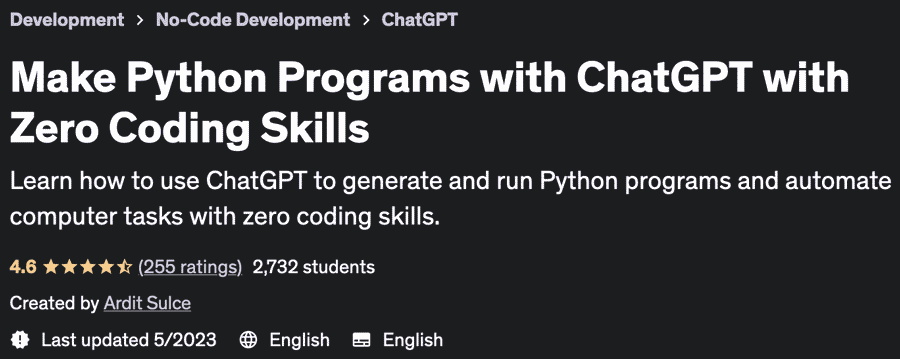 Make Python Programs with ChatGPT with Zero Coding Skills