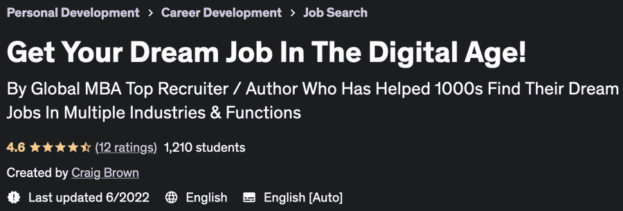 Get Your Dream Job In The Digital Age!