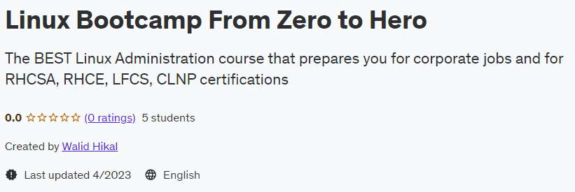 Linux Bootcamp From Zero to Hero