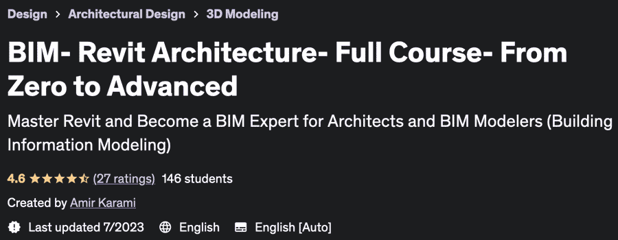 BIM- Revit Architecture- Full Course- From Zero to Advanced