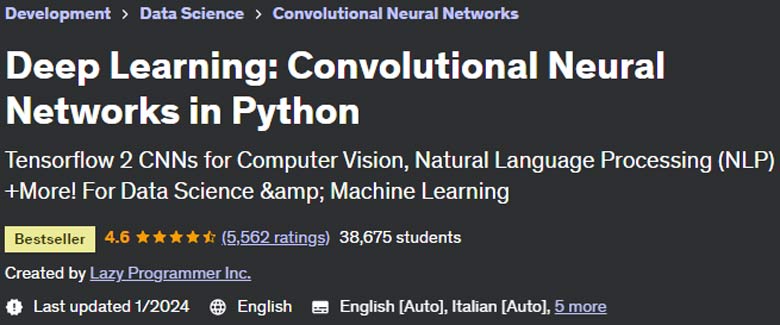 Deep Learning: Convolutional Neural Networks in Python