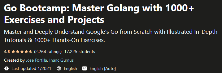 Go Bootcamp: Master Golang with 1000+ Exercises and Projects