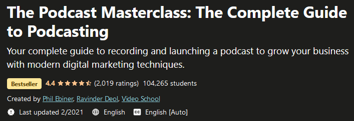 The Podcast Masterclass: The Complete Guide to Podcasting