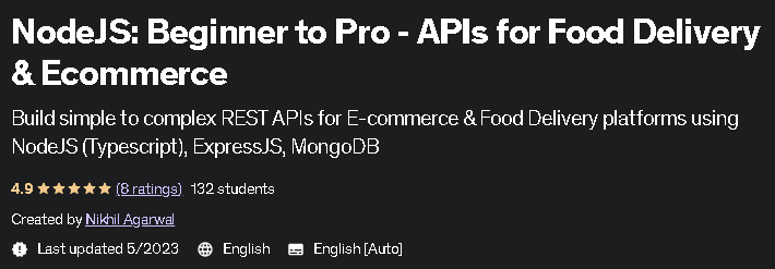 NodeJS_ Beginner to Pro - APIs for Food Delivery & Ecommerce