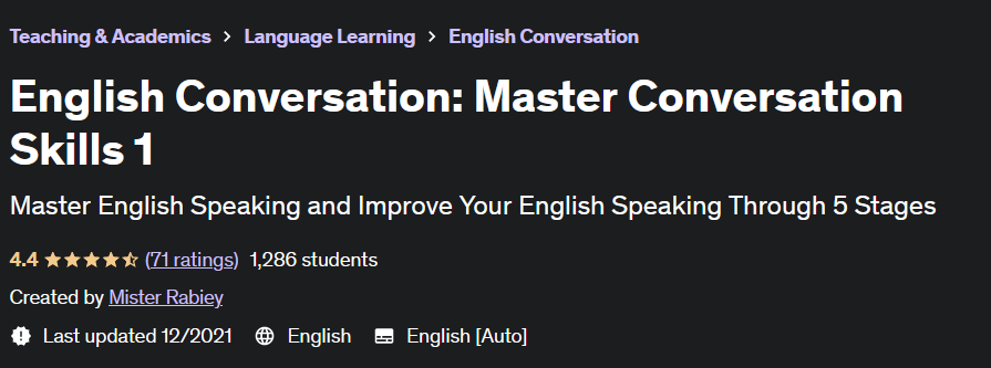 English Conversation: Master Conversation Skills 1