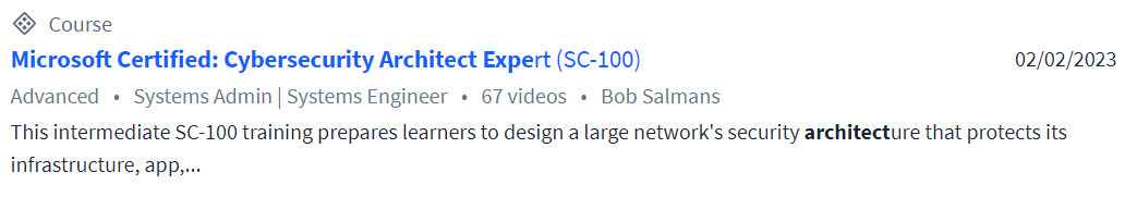 Microsoft Certified: Cybersecurity Architect Expert (SC-100) Online Training