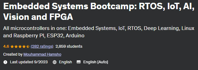 Embedded Systems Bootcamp: RTOS IoT AI Vision and FPGA