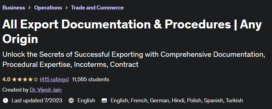 All Export Documentation