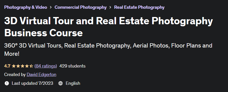 3D Virtual Tour and Real Estate Photography Business