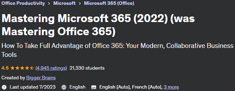 Mastering Microsoft 365 (2022) (was Mastering Office 365)