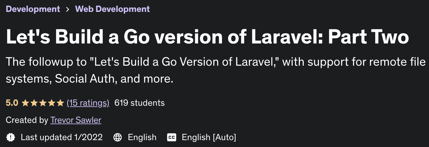 Let's Build a Go version of Laravel: Part Two