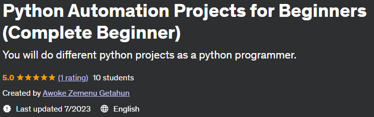 Python Automation Projects for Beginners (Complete Beginner) 