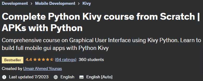 Complete Python Kivy course from Scratch |  APKs with Python