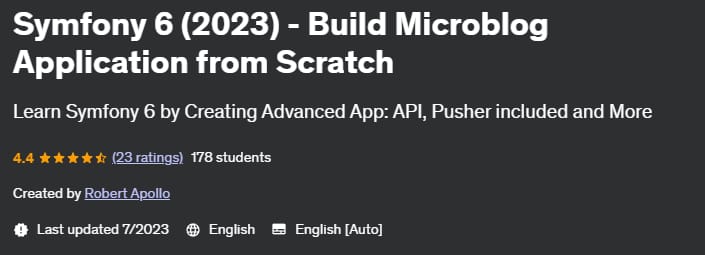 Symfony 6 (2023) - Build Microblog Application from Scratch