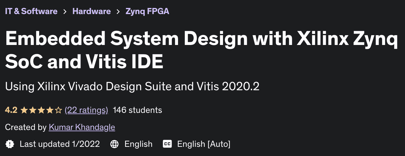 Embedded System Design with Xilinx Zynq SoC and Vitis IDE