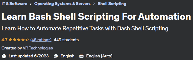 Learn Bash Shell Scripting For Automation