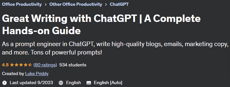 Great Writing with ChatGPT |  A Complete Hands-on Guide