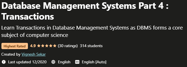 Database Management Systems Part 4 Transactions