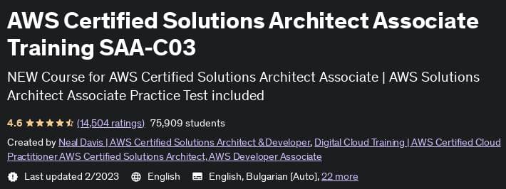 AWS Certified Solutions Architect Associate Training SAA-C03