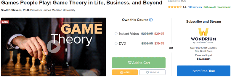 Games People Play: Game Theory in Life, Business, and Beyond 