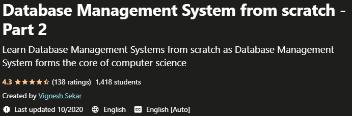 Database Management System from scratch Part 2