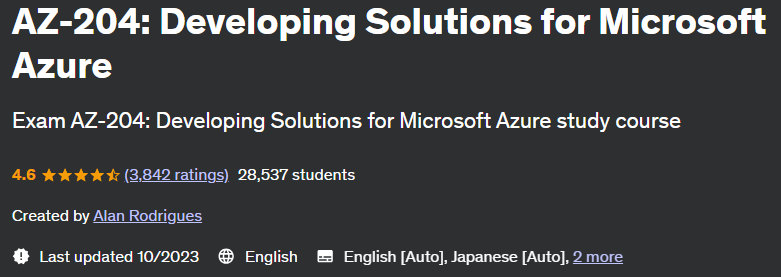 AZ-204: Developing Solutions for Microsoft Azure