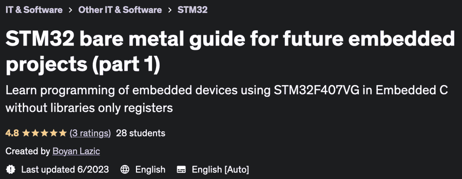 STM32 bare metal guide for future embedded projects (part 1)