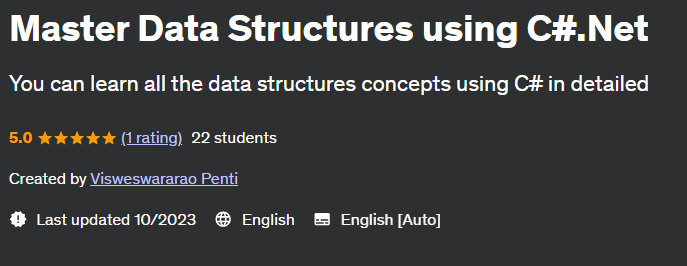 Master Data Structures using C#.Net