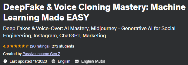 DeepFake & Voice Cloning Mastery: Machine Learning Made EASY