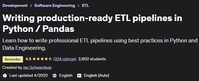 Writing production-ready ETL pipelines in Python / Pandas