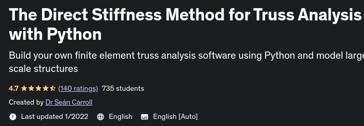 The Direct Stiffness Method for Truss Analysis with Python