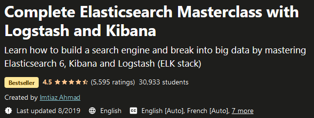 Complete Elasticsearch Masterclass with Logstash and Kibana